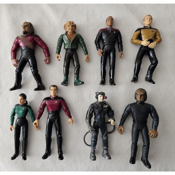Star Trek Action Figure Lot of 8 Original Series Next Gen Playmates - Picture 1 of 15